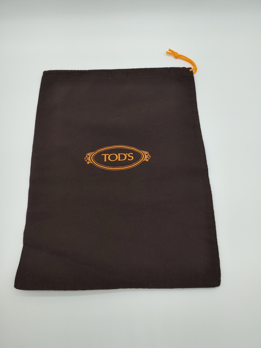 TOD'S Dust Bag 15x11.5 Brown Drawstring Storage Shoe Travel Organizer Pouch EUC